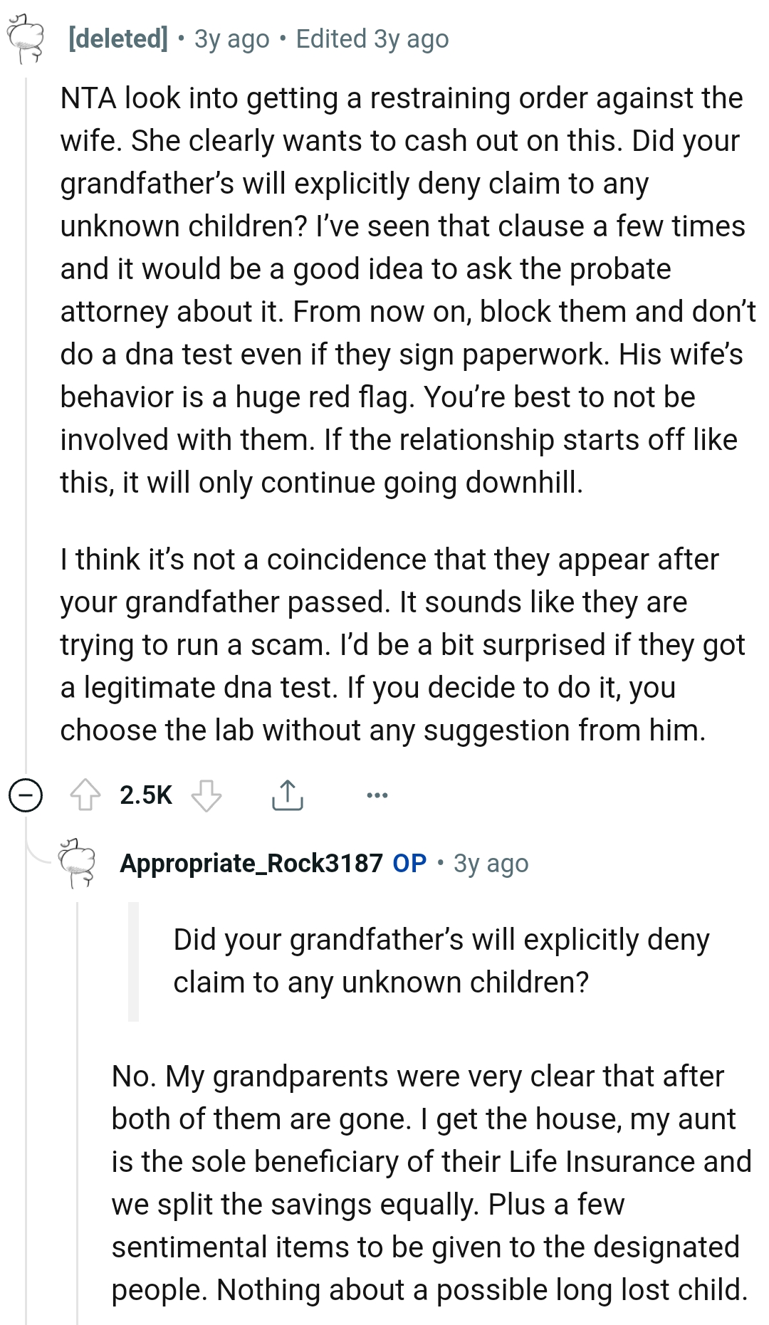 His wife's behavior is a huge red flag