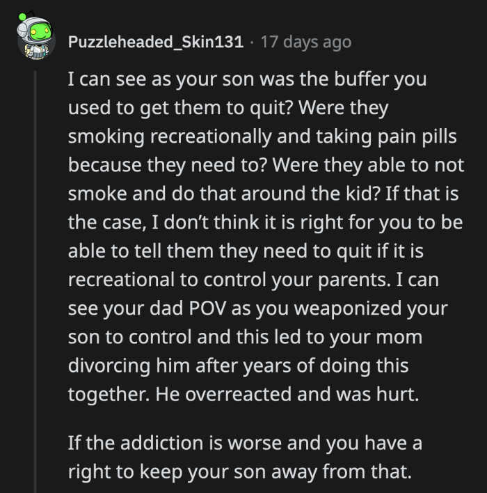 OP's dad zeroed in on the smallest reason for the divorce, and it is unfair to blame a baby for it.