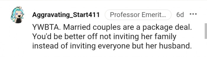 Married couples are a package deal.