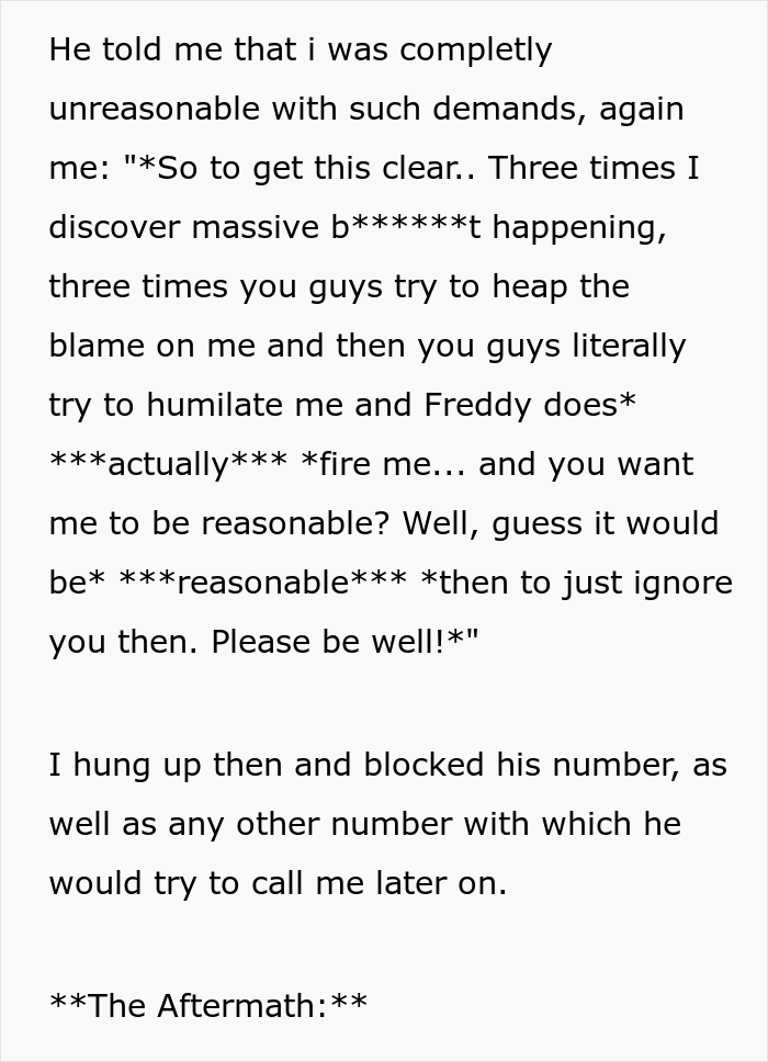 OP spoke his mind and blocked him