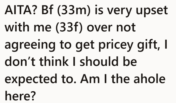 It starts as a simple question, but the tension is already baked in. A disagreement over a gift quickly feels bigger than the price tag.
