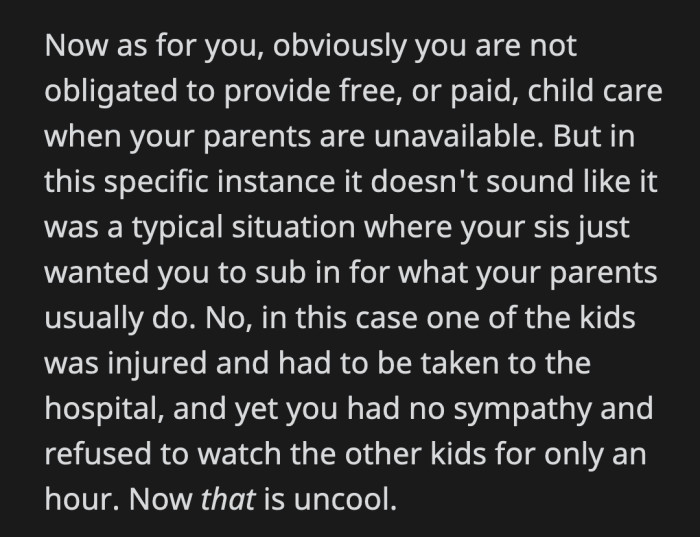 OP's parents are free to do whatever they want during their spare time. It just so happens that they enjoy babysitting for May.