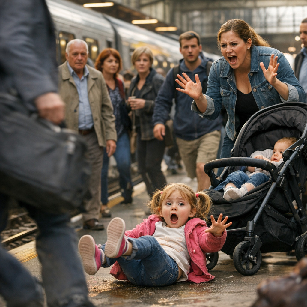 Controversy at the Train Station: AITA for Making a Little Girl Cry?