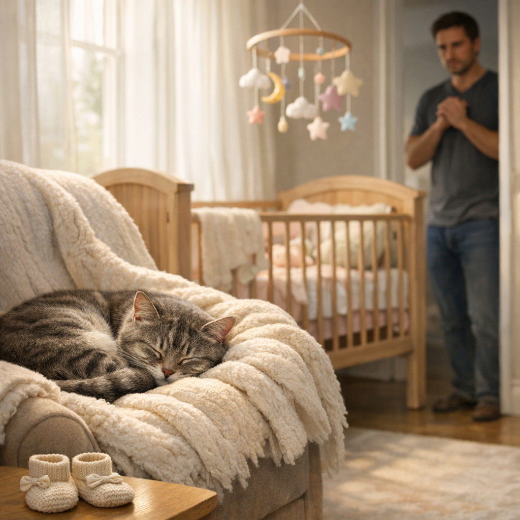 Debating Nursery Rules: AITA for Letting My Cat Sleep Near the Baby?