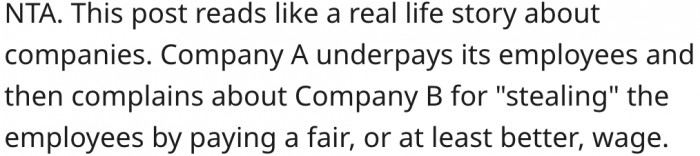 2. The situation can be likened to leaving a low-paying job for a better one.