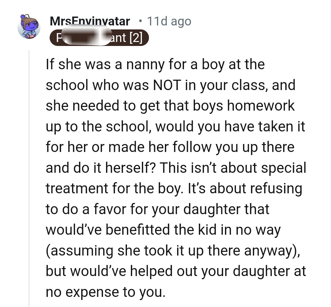 It's not about special treatment