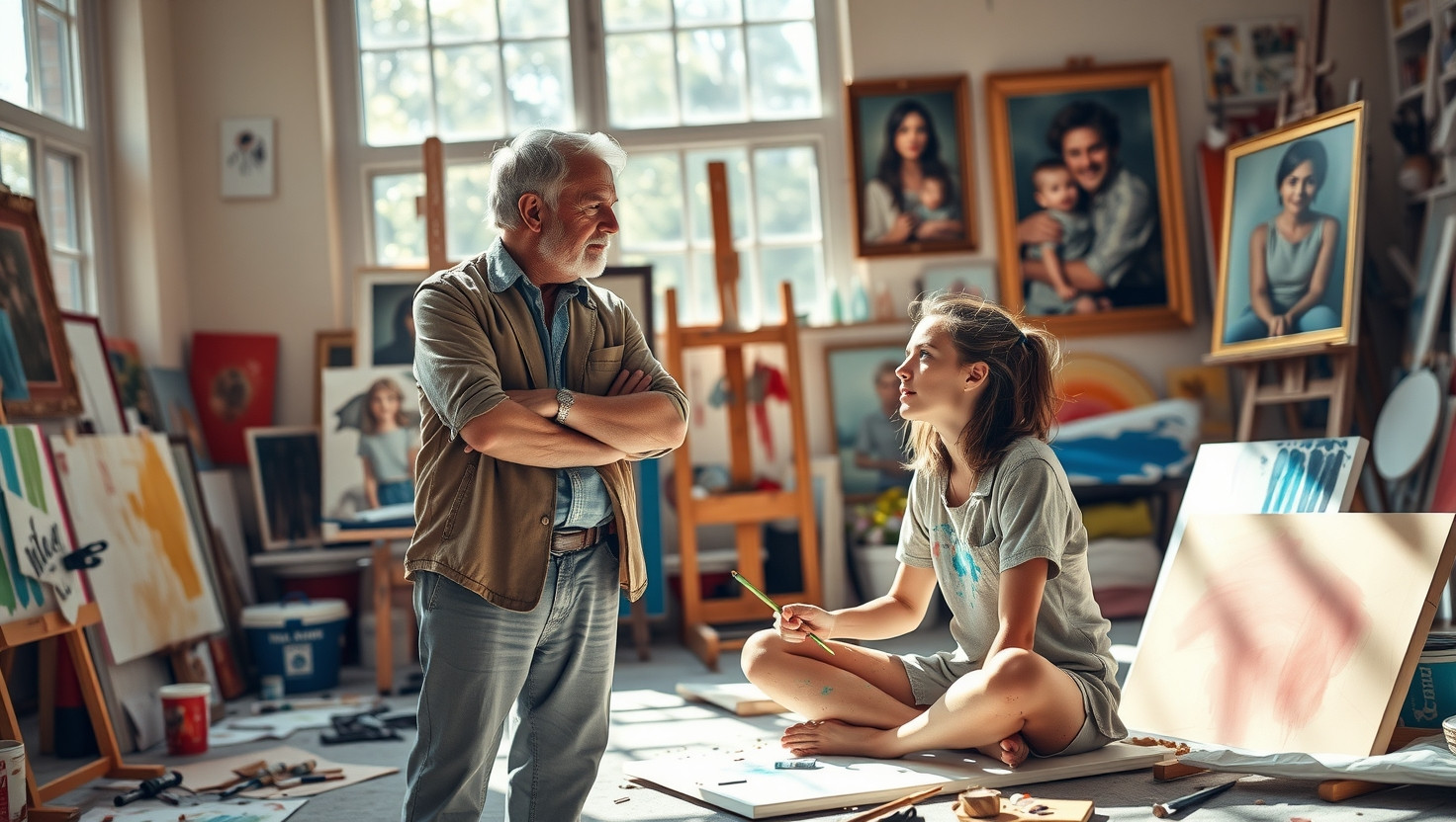 AITA for questioning my daughters passion for art and causing family discord?