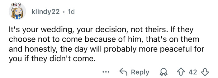 It’ll probably be more peaceful without them.