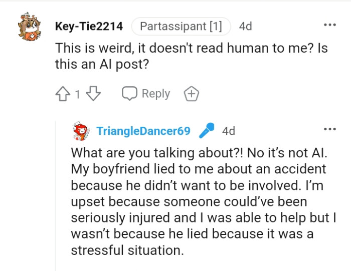 This Post Sounds Like AI to This Redditor