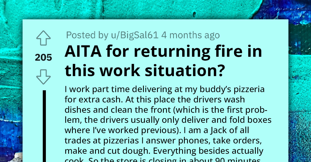 Pizzeria Worker Fights With Younger Coworker Over Washing Dishes, The Kid Doesn’t Know He Is Owner’s  Best Friend