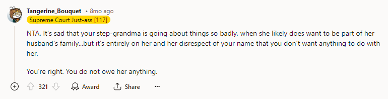 You Owe Her Nothing.