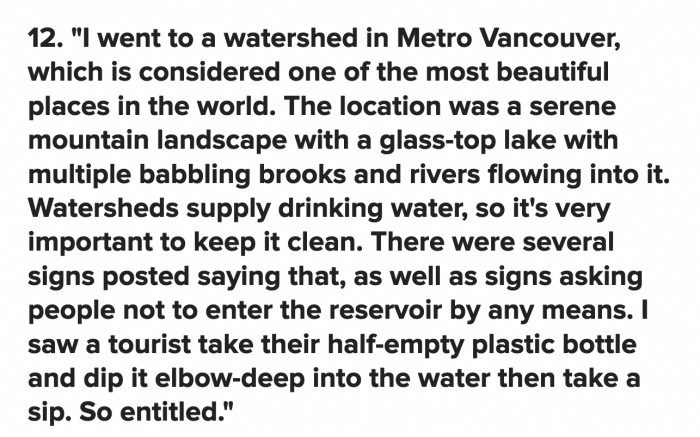 Thank you, sir; you single-handedly ruined a province's water supply