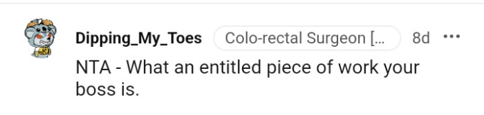 The boss is an entitled piece of work