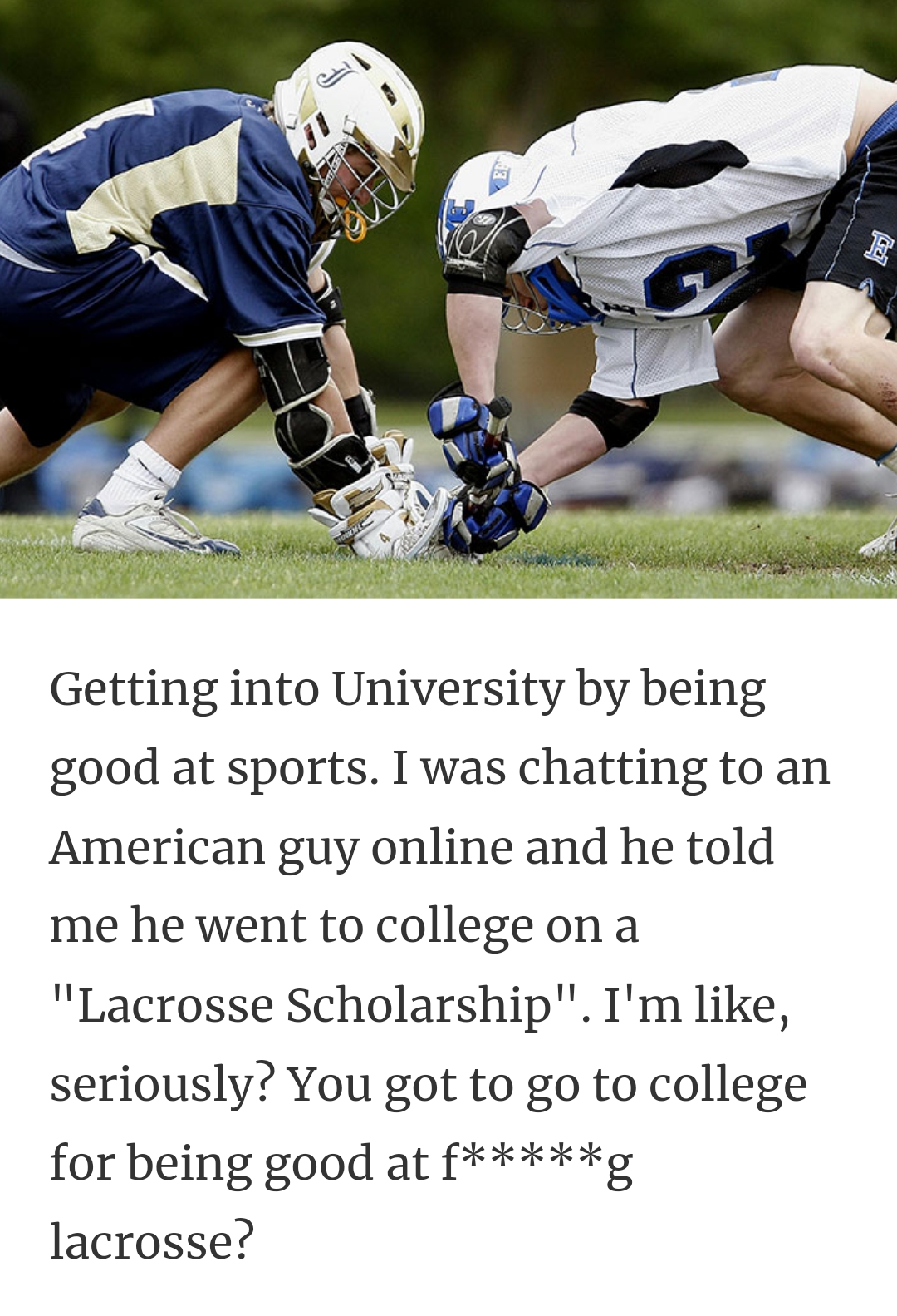 9. Being good at sports