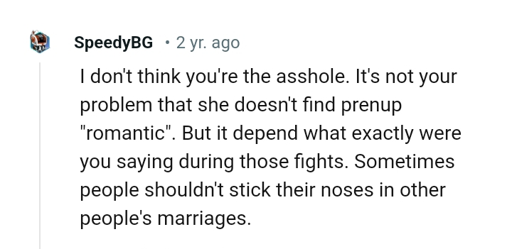 It Depends on What the OP Said During the Fights