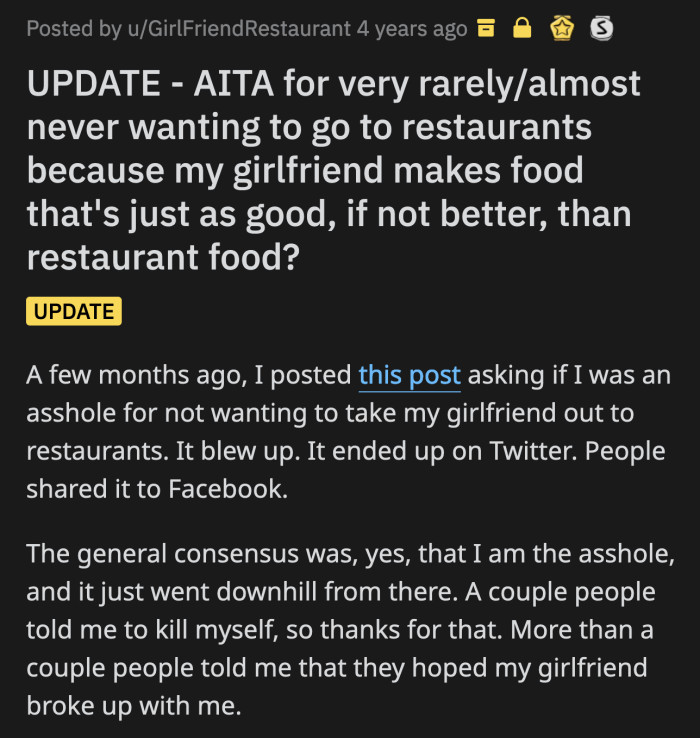 OP shared an update a few months after his original post