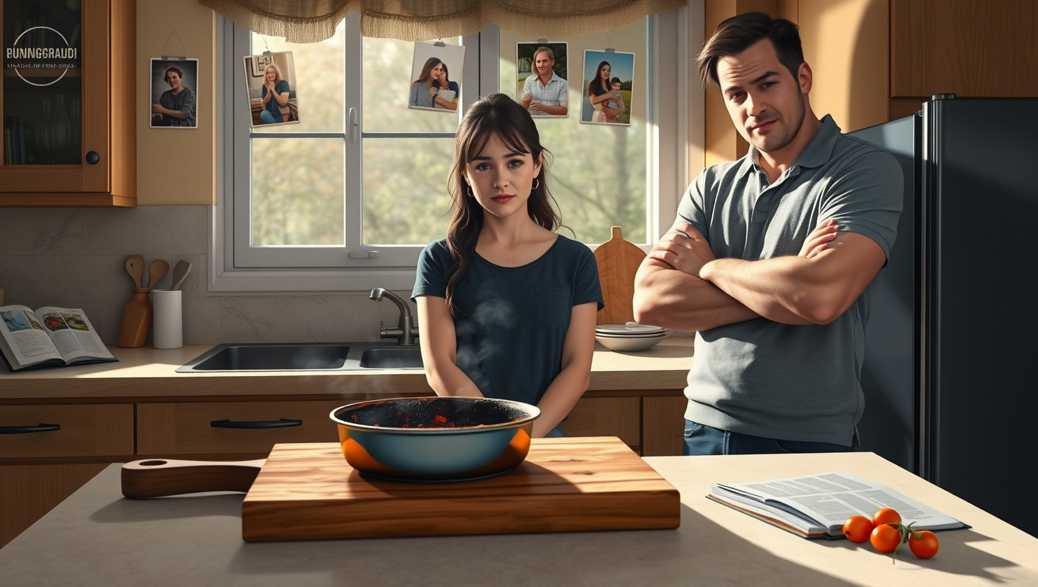 Partners Laughter Over Burnt Dinner Leads to Relationship Tension