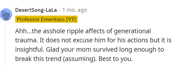 The charming aftermath of generational trauma—a legacy that's hard to ignore.