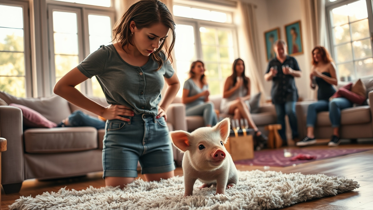 Roommates Pet Pig Causes Embarrassing Mishap: AITA for Enforcing Lease Rules?
