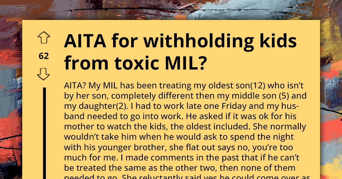 Mom's Decision To Withhold Her Kids From Her Toxic MIL Gets Her Pointing Fingers At Her Oldest Son