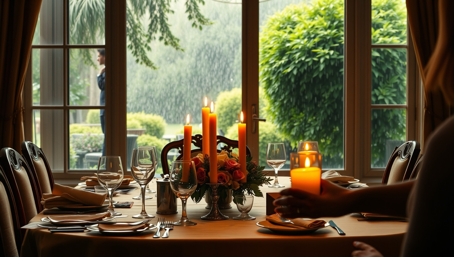 AITA for leaving my dinner party guests outside in the rain?