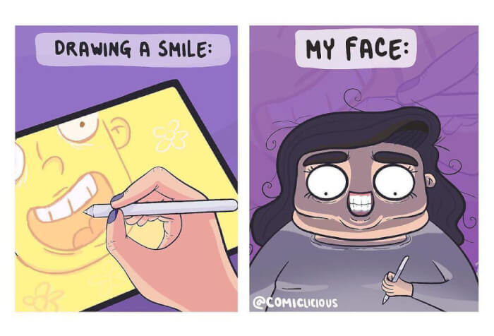 18. How I draw myself and how I actually look