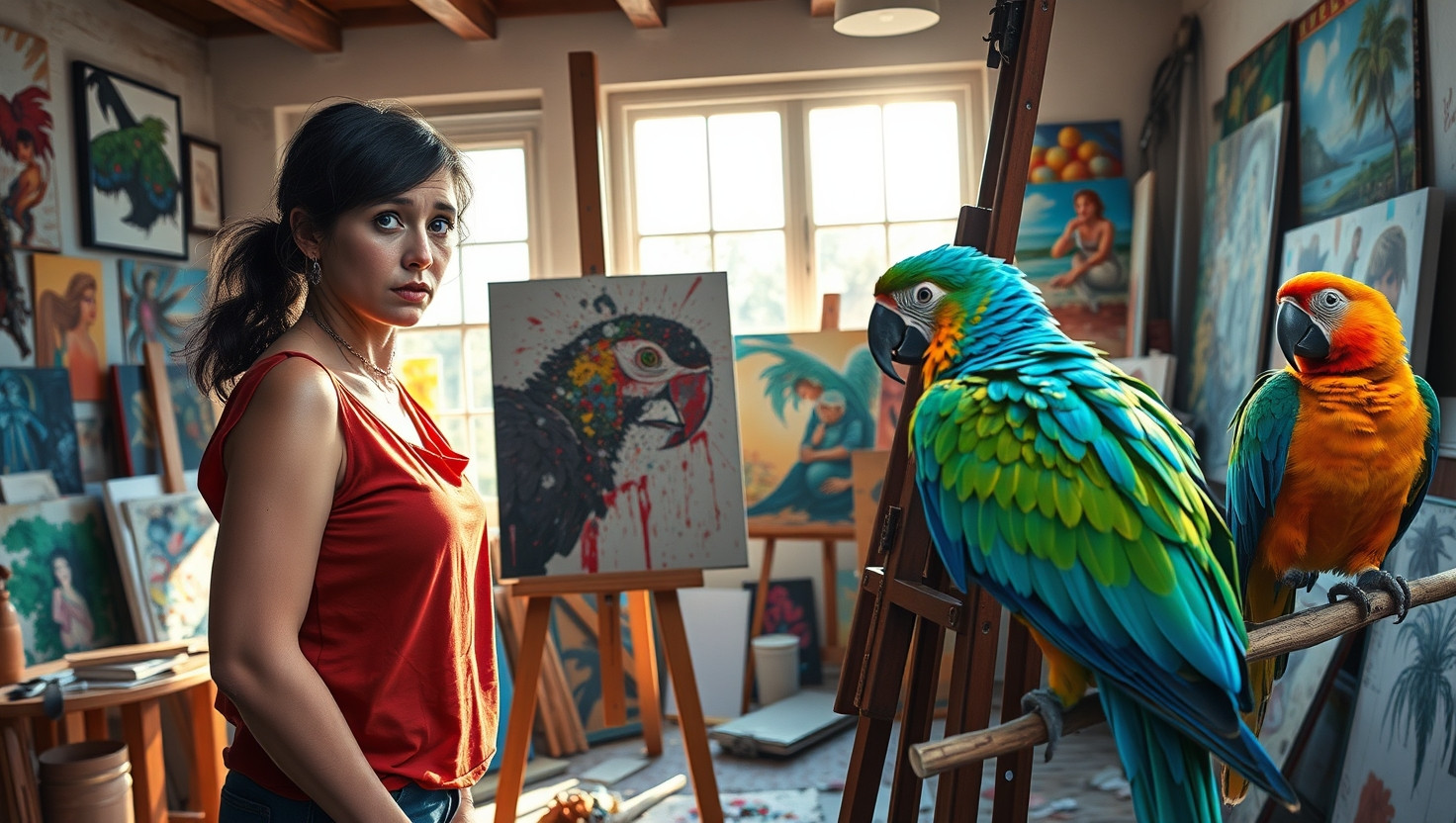 Friends Parrot Destroys Artists Painting: Should I Split Vet Costs?