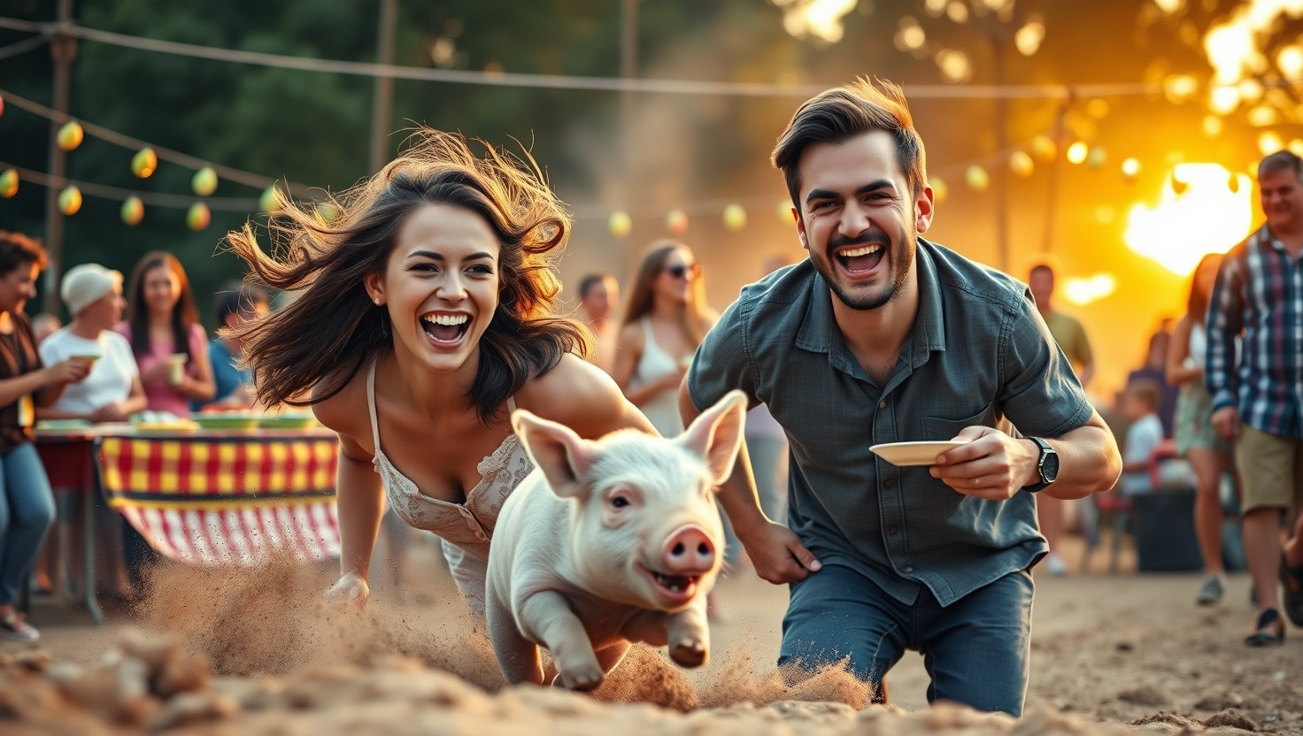 Unconventional Pig Racing Date: A Thrilling Night or Date Disaster?