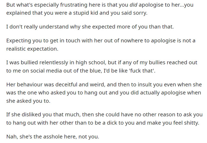 Anne was kind of being the asshole, though.