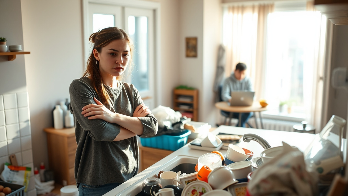 Roommate refuses to clean up - Am I wrong to split rent unequally?