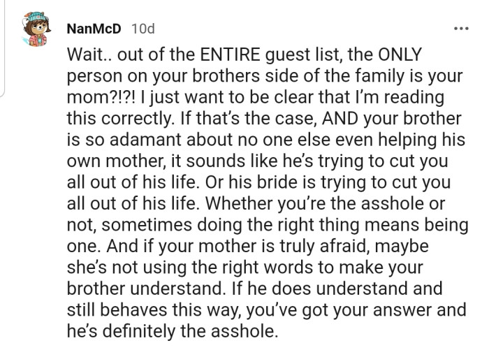 Seems Like OP's Brother Is Trying to Cut Everyone Out of His Life