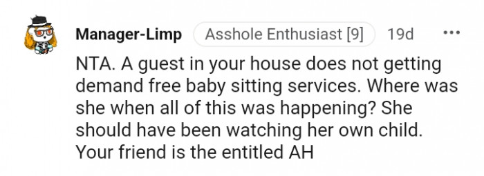 She should have been watching her own child