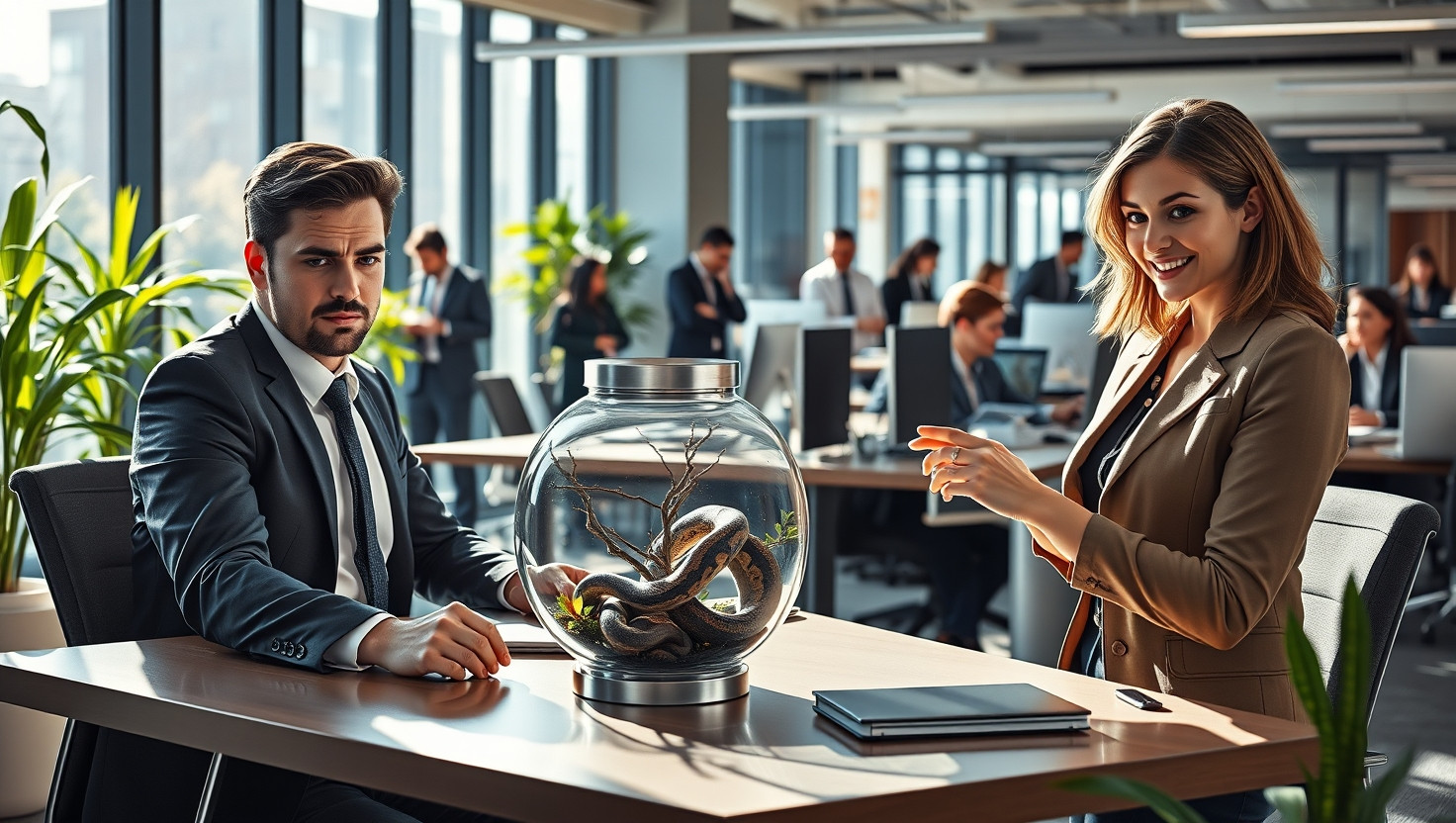 Colleagues Pet Python at Work Causing Anxiety - AITA for Asking Them to Stop?