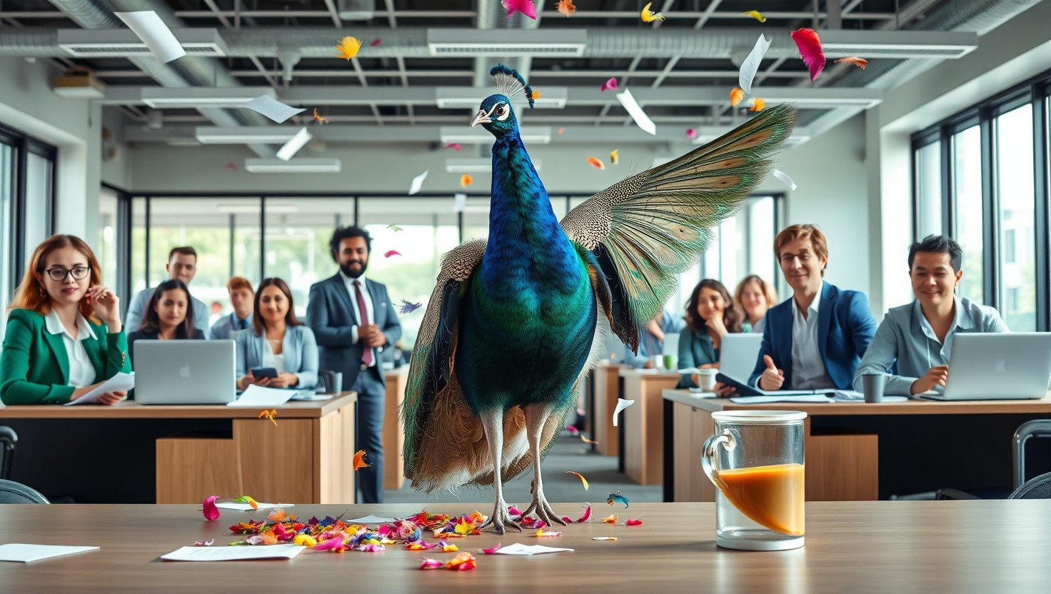 Dealing with Chaos: Confronting Boss About Emotional Support Peacock at Pet-Friendly Workplace