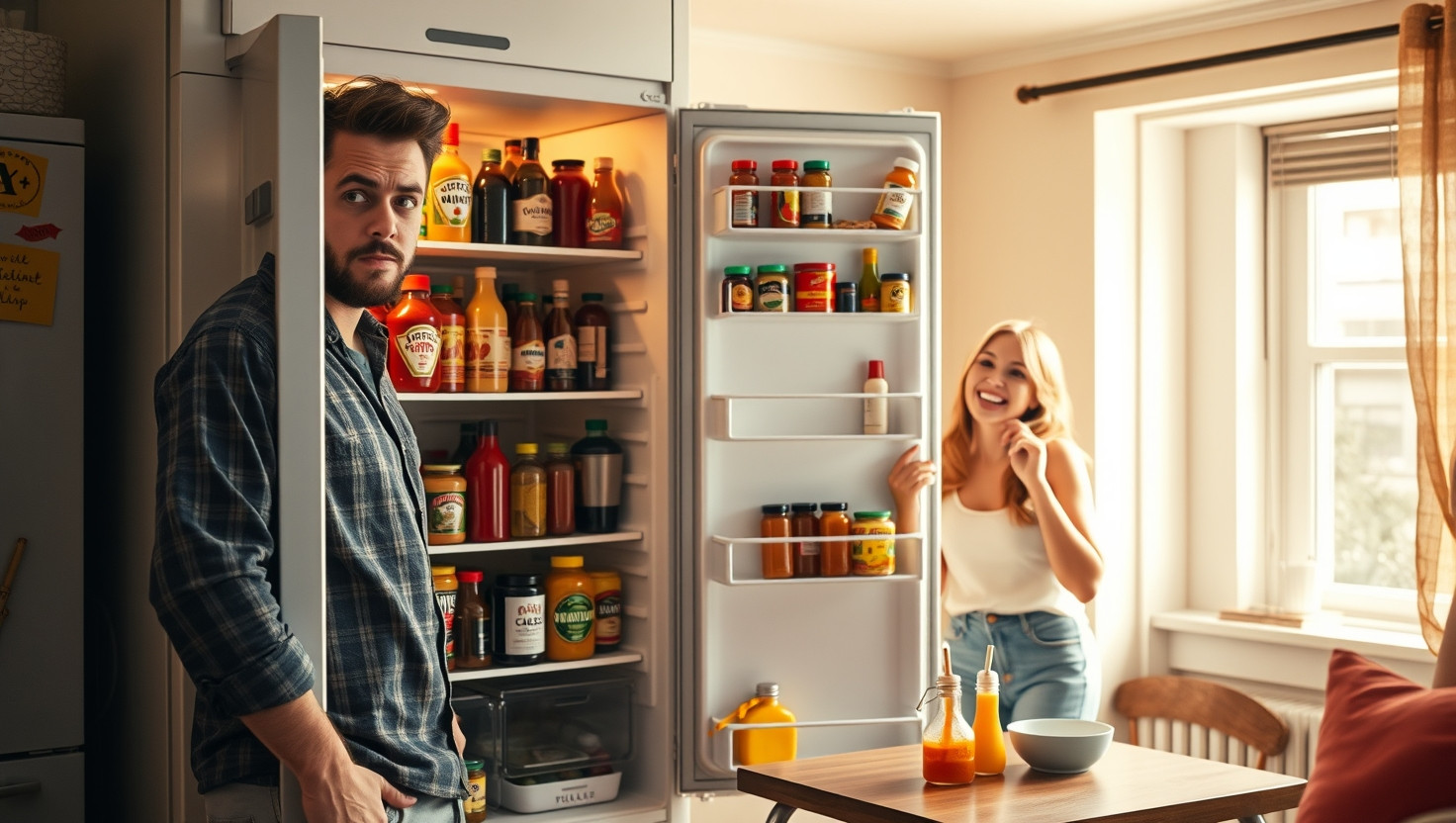 Roommates Massive Condiment Collection Taking Over Fridge Space: Am I in the Wrong for Refusing?