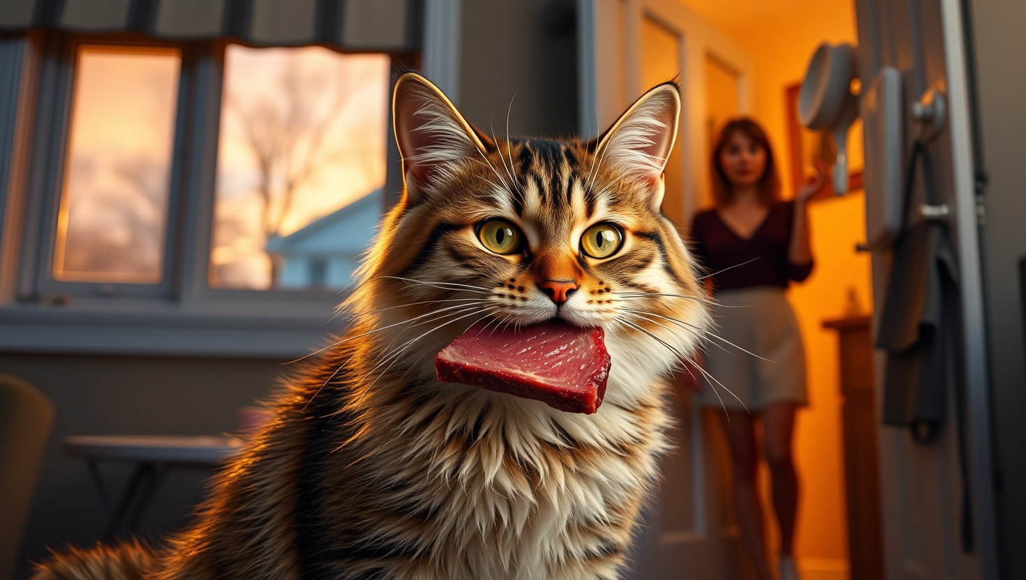 Neighbors Dinner Disaster: AITA for Scolding My Cats Steak Heist?