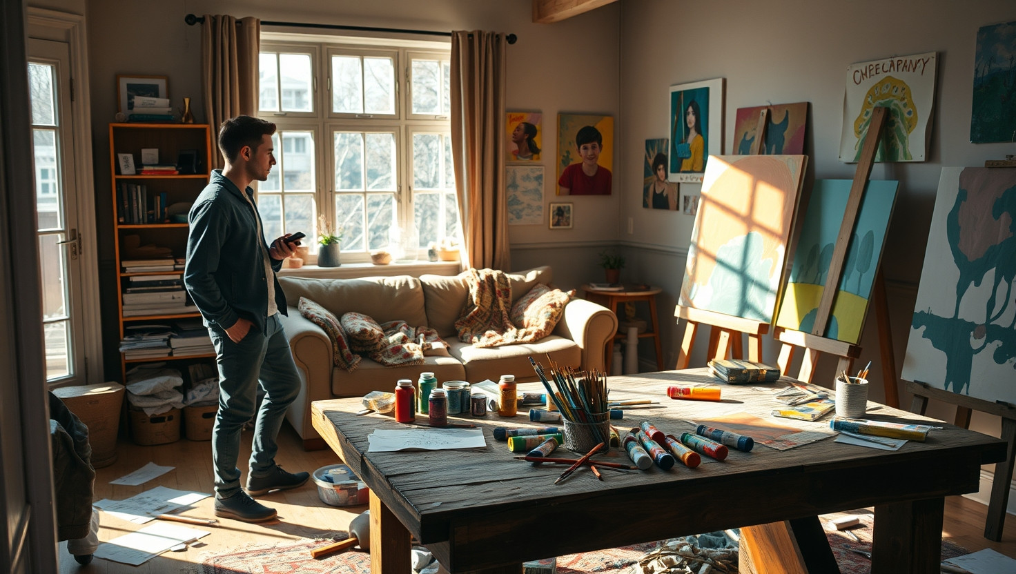 Friend Turns Living Room into Art Studio: AITA for Wanting Rent Split Adjustment?