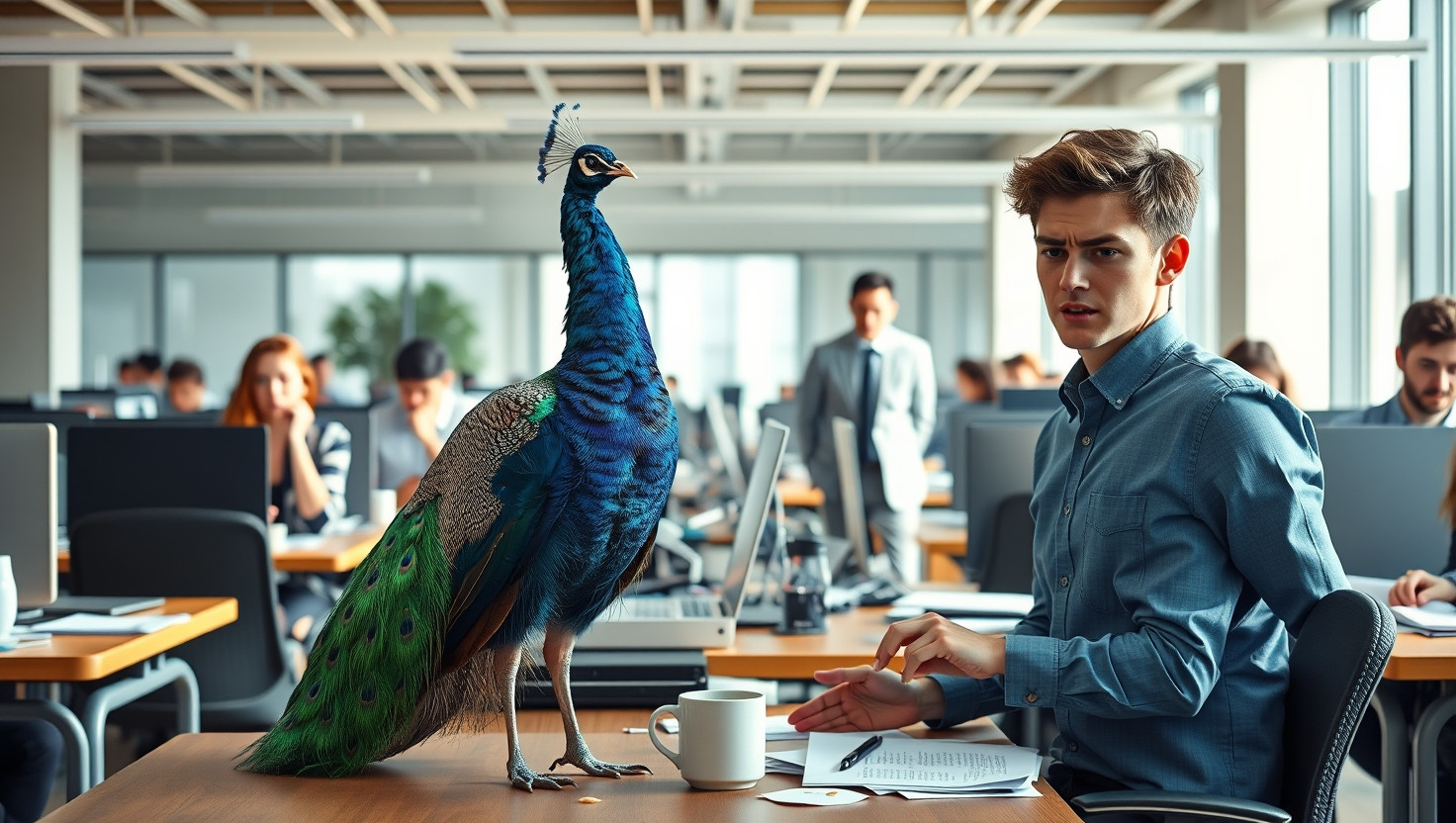 Dealing with a Co-Workers Emotional Support Peacock Dilemma