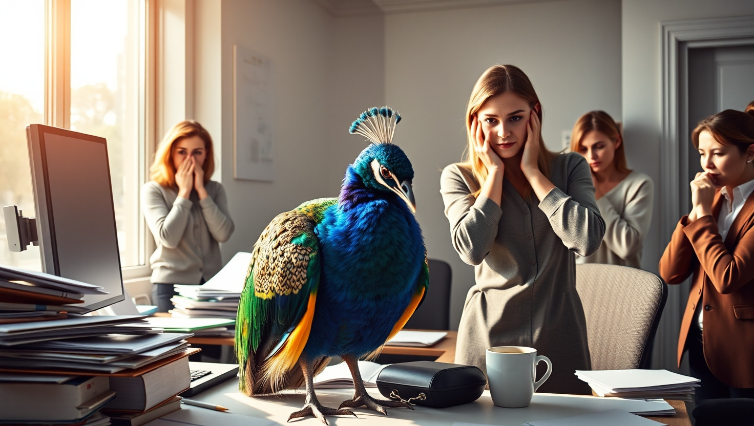 Coworkers Emotional Support Peacock: AITA for Setting Boundaries at Work?