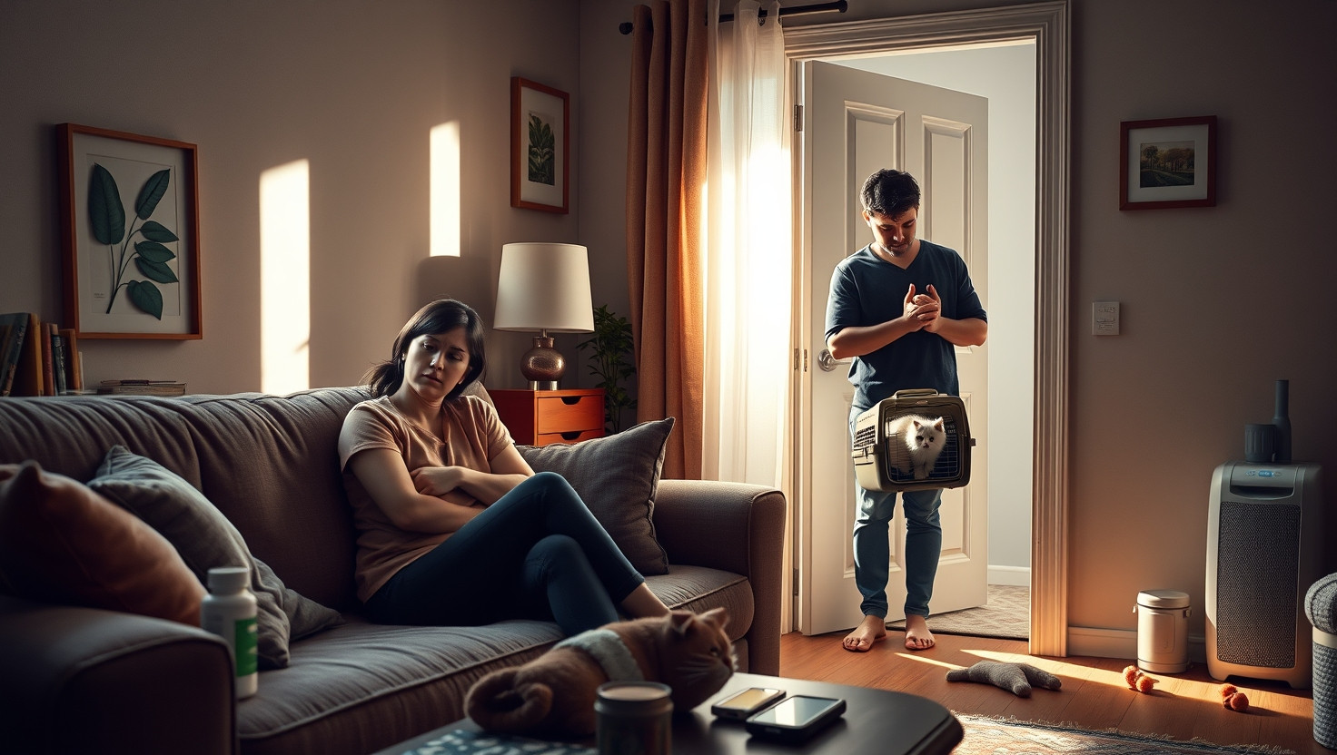 AITA for Not Allowing Partners Therapy Cat Due to Severe Allergy?