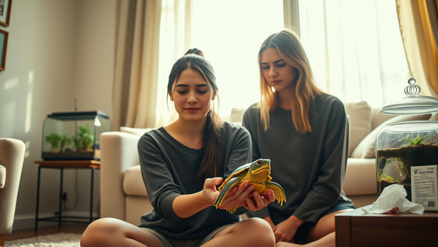 Deciding to Keep a Pet Turtle Despite Friends Allergies: AITA?