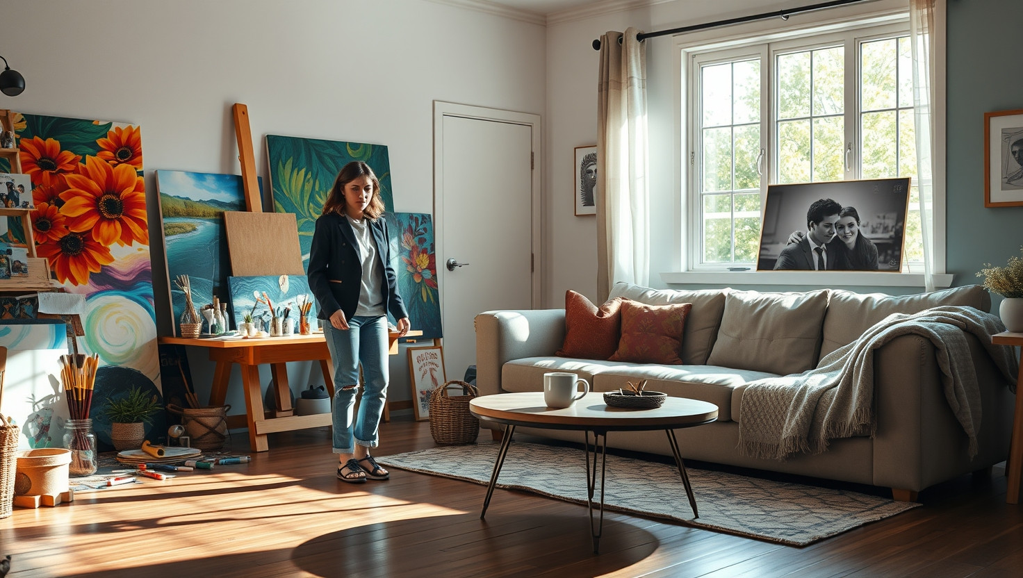 Roommate Turns Living Room into Art Studio Without Consent - AITA for Refusing Rent Split?