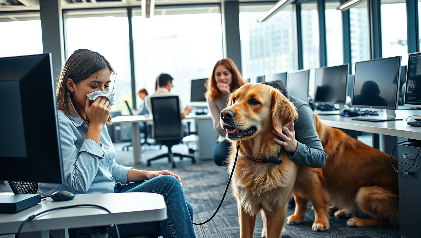 Dealing with a coworkers emotional support dog: WIBTA for enforcing office policies?