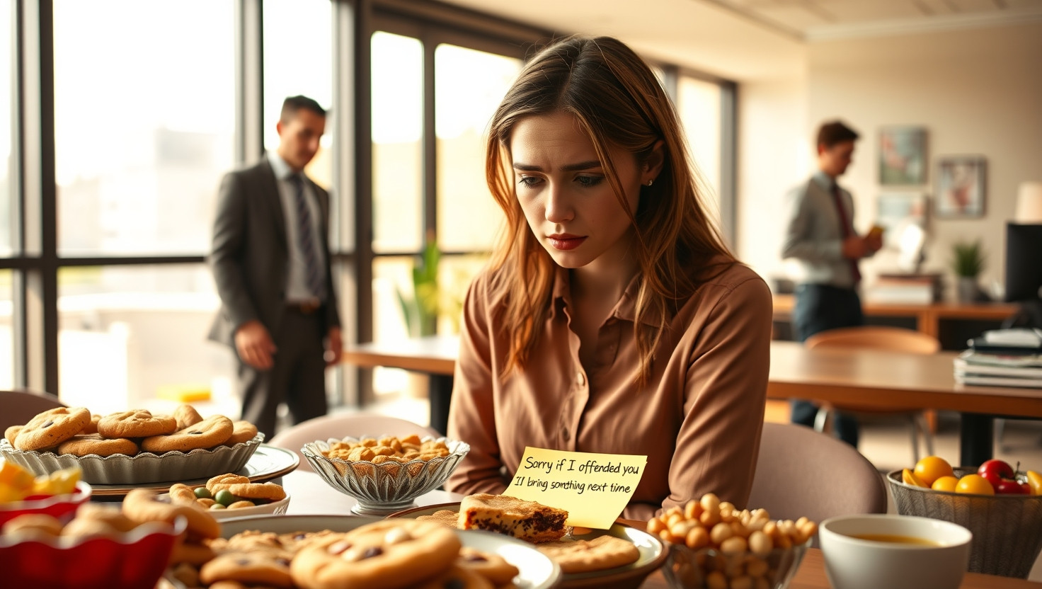 Office Worker Faces Dilemma: Sharing Snacks with Freeloading Colleague