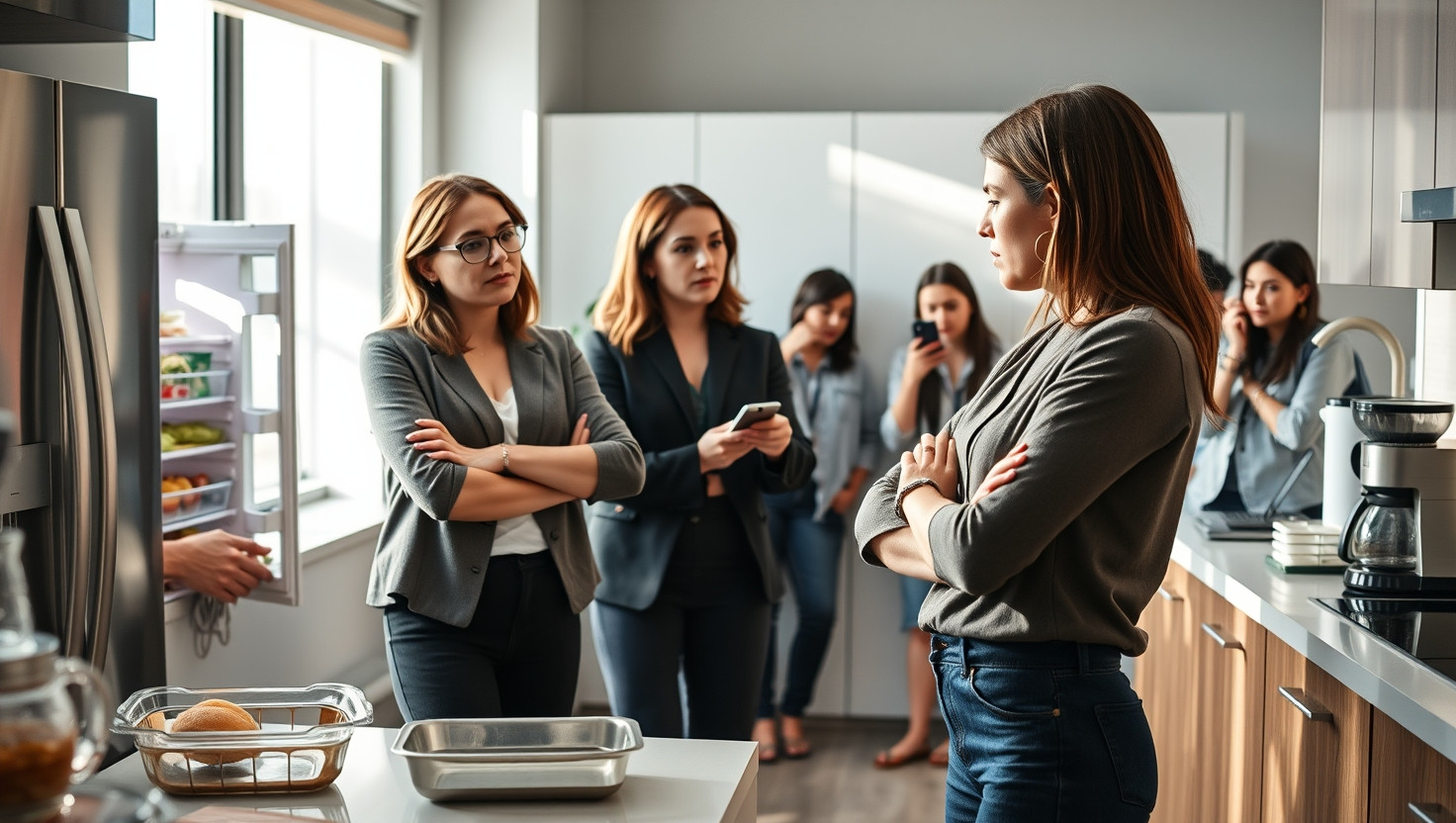Office Drama: Confronting Coworker for Constant Food Theft - AITA?