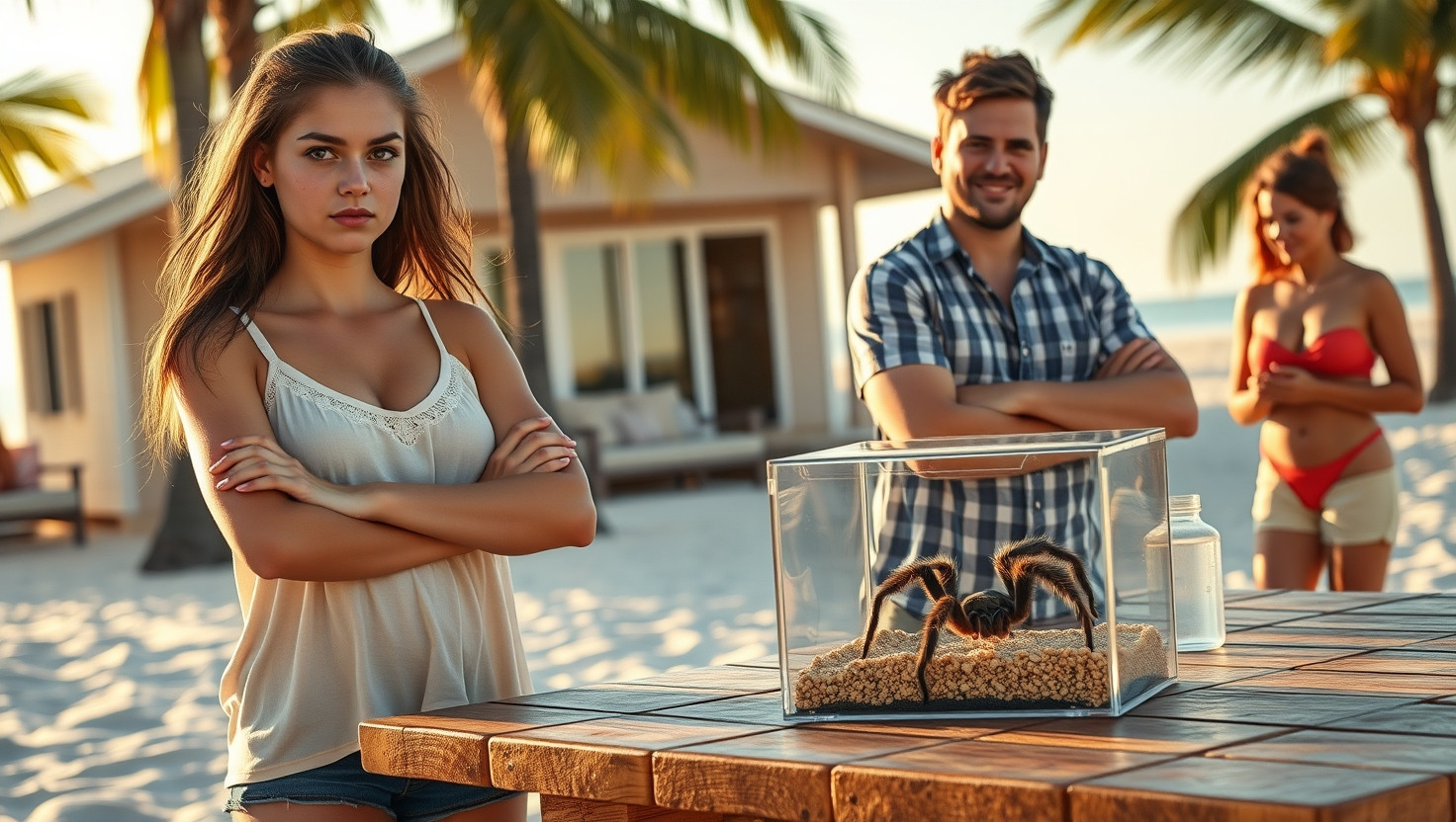 Debating Brother Bringing Pet Tarantula on Family Beach Trip