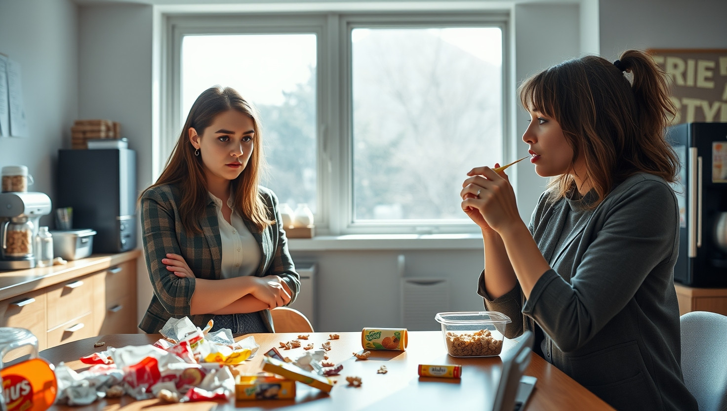 Caught Red-Handed: Confronting Coworker for Snack Theft Dilemma