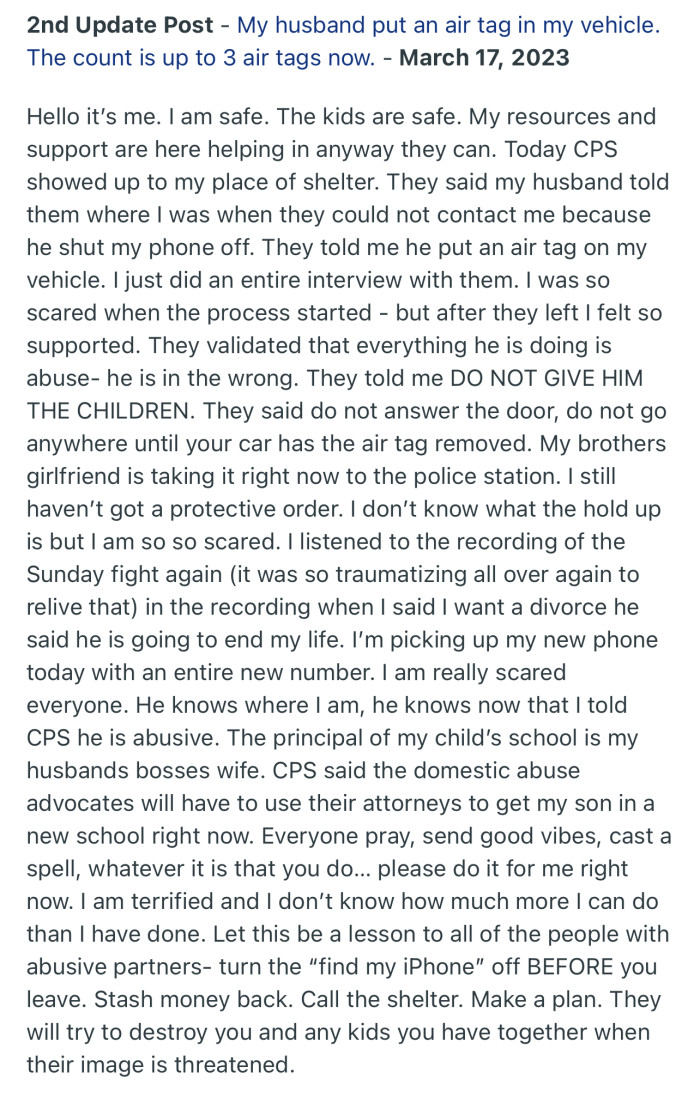 OP made a 2nd update post