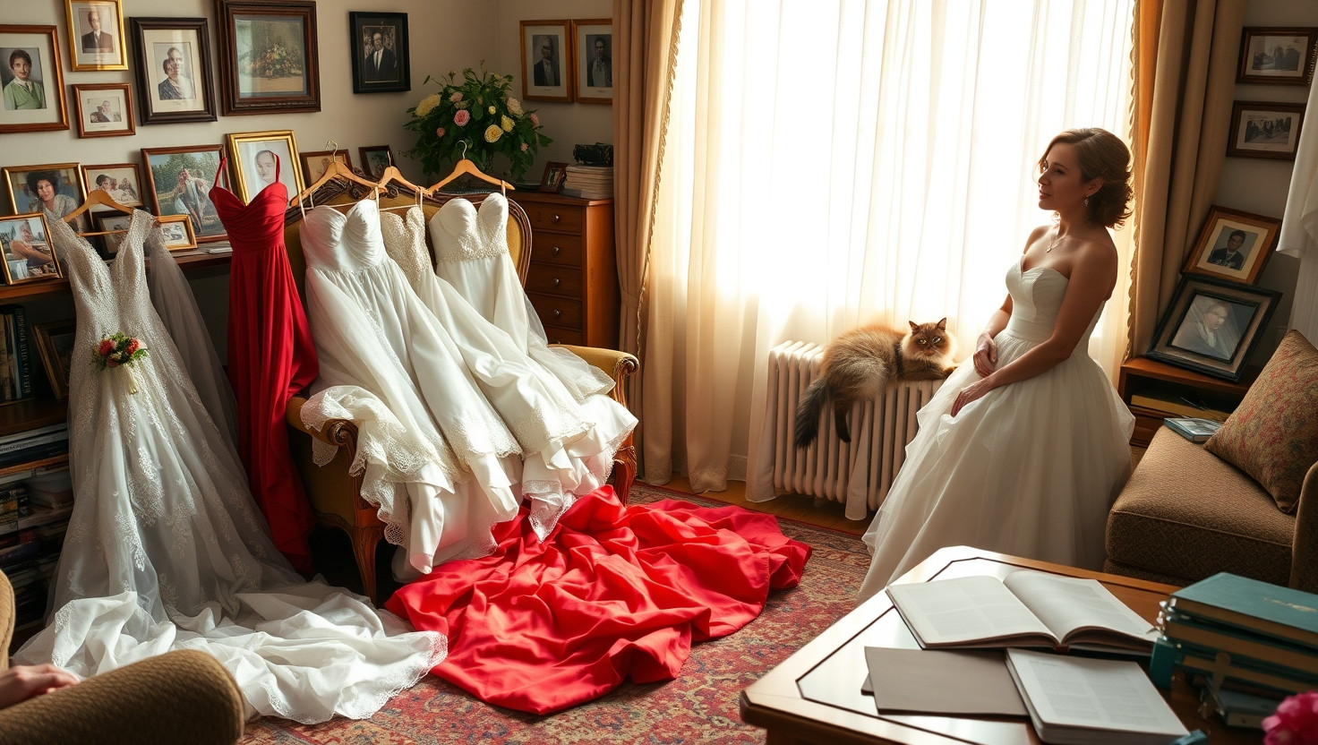 Debating Grandmas Cats Role in Choosing My Wedding Dress - Am I the Jerk?