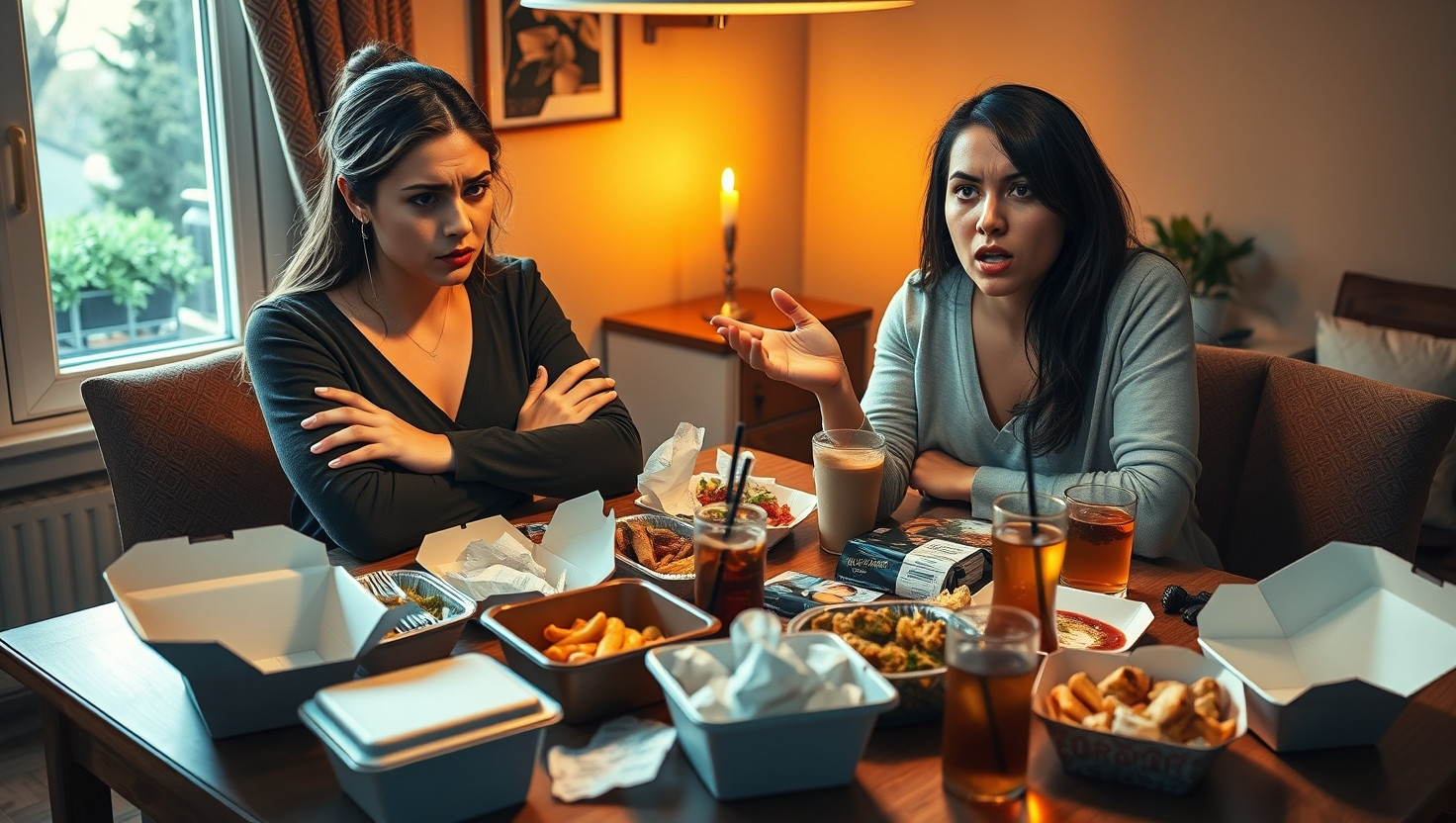 Friend upset over even food delivery split - AITA?